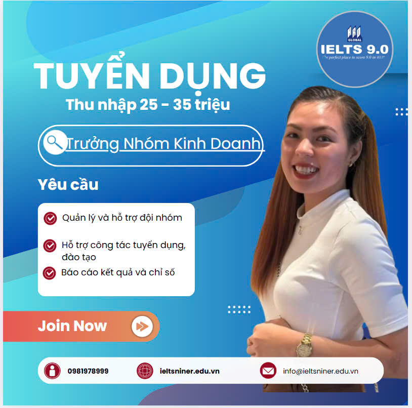 Trưởng Nhóm Kinh Doanh Bộ Phận Tư Vấn Tuyển Sinh